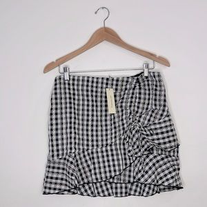 Francesca’s Collections Mini skirt Womens Large Stripe Black and White New